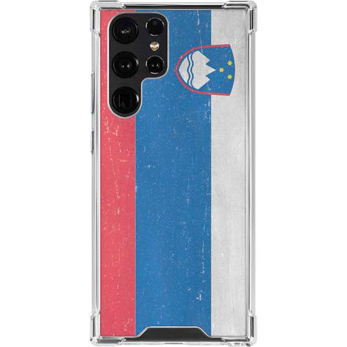 Slovenia Flag Distressed Galaxy S24 Ultra Clear Case